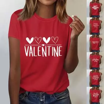 Женская повседневная футболка с принтом, пуловер с круглым вырезом, топ с короткими рукавами M шафрановый