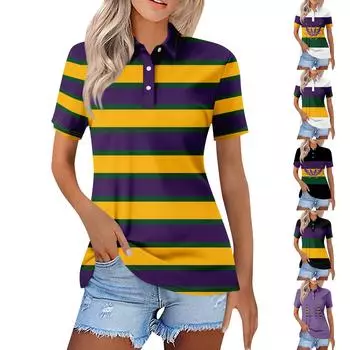 Женская повседневная футболка с v-образным вырезом и коротким рукавом с цветочным принтом и декоративными пуговицами, топ XXL чёрный