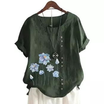 Женская повседневная хлопковая футболка с принтом, 11 цветов S кофейный