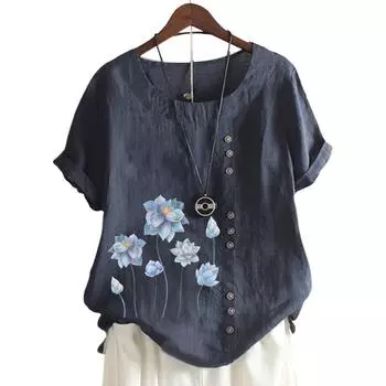 Женская повседневная хлопковая футболка с принтом, 11 цветов S кофейный