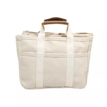 Женская повседневная холщовая сумка с несколькими карманами, большая вместительная сумка-тоут, регулируемый плечевой ремень, повседневная сумка-шоппер через плечо для женщин A