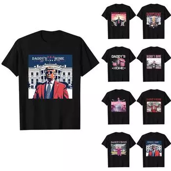 Женская повседневная классическая однотонная футболка с круглым вырезом и короткими рукавами с принтом L чёрный