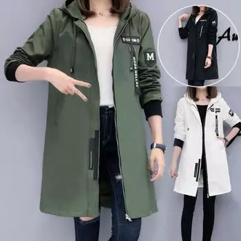 Женская повседневная куртка с капюшоном Бейсбольная форма XXL белый