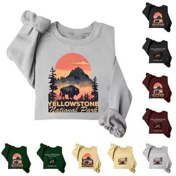 Женская повседневная мода ко Дню святого Валентина с принтом, длинным рукавом, круглым вырезом, толстовки, пуловеры, топы L армия зеленый