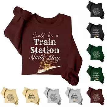 Женская повседневная мода ко Дню святого Валентина с принтом, длинным рукавом, круглым вырезом, толстовки, пуловеры, топы L армия зеленый