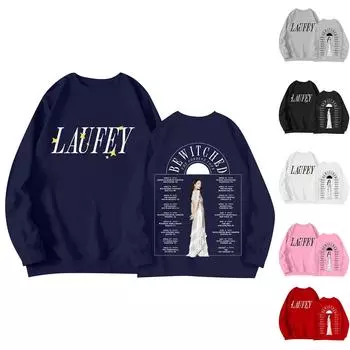 Женская повседневная мода ко Дню святого Валентина с принтом, длинным рукавом, круглым вырезом, толстовки, пуловеры, топы L чёрный