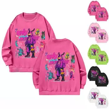 Женская повседневная мода с длинным рукавом концертный наряд с круглым вырезом свободный пуловер топ блузка L чёрный