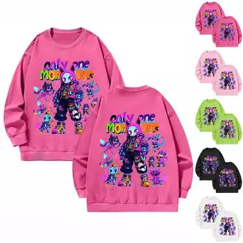 Женская повседневная мода с длинным рукавом концертный наряд с круглым вырезом свободный пуловер топ блузка XXL чёрный