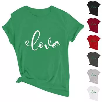 Женская повседневная мода с круглым вырезом и коротким рукавом. Футболка с принтом ко Дню Святого Патрика, топ-пуловер XL чёрный