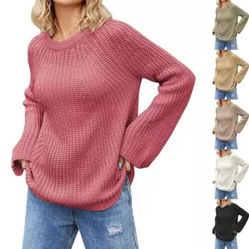 Женская повседневная мода с принтом, длинный рукав, пуловер, рубашка, топы L бежевый