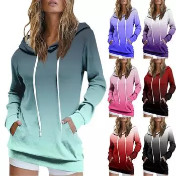 Женская повседневная мода с принтом, длинный рукав, завязка, пуловер, толстовка, топ, блузка L розовый