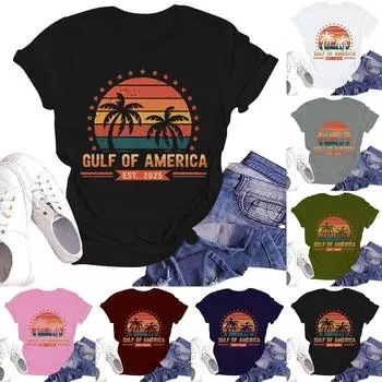 Женская повседневная мода уличная облегающая футболка с коротким рукавом с принтом «Текущие события вокруг» L чёрный