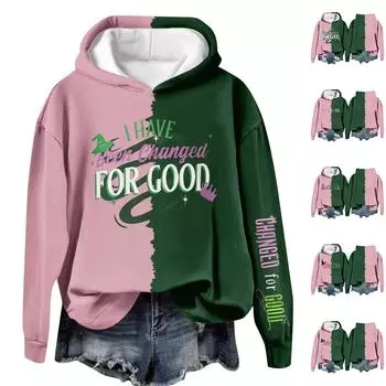 Женская повседневная мода винная индейка семейный принт на День благодарения длинный рукав O-образный вырез пуловер толстовки L армия зеленый