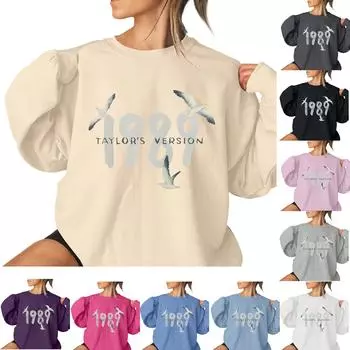 Женская повседневная модная блузка с длинным рукавом и карманом с цветочным принтом и круглым вырезом L бежевый