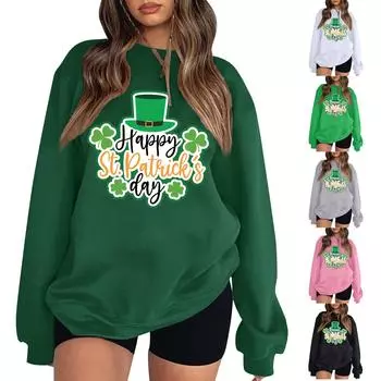 Женская повседневная модная блузка с длинным рукавом и круглым вырезом с принтом Хэллоуина M