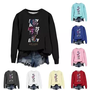 Женская повседневная модная блузка с длинным рукавом и круглым вырезом с принтом и пуловером L бежевый