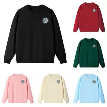 Женская повседневная модная блузка с длинным рукавом и круглым вырезом с принтом и пуловером L бежевый