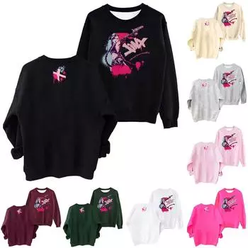 Женская повседневная модная блузка с длинным рукавом и круглым вырезом с принтом и пуловером XXL бежевый