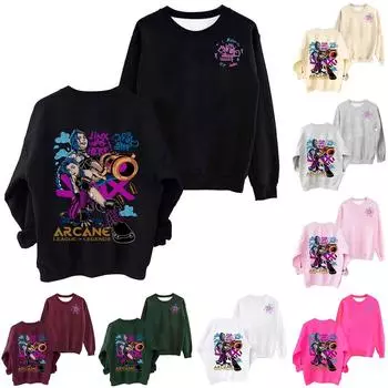 Женская повседневная модная блузка с длинным рукавом и круглым вырезом с принтом и пуловером L бежевый