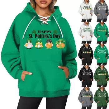 Женская повседневная модная блузка с длинным рукавом и круглым вырезом, пуловер с принтом XXXL