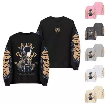 Женская повседневная модная блузка с длинным рукавом и круглым вырезом с принтом Хэллоуина XXXL чёрный