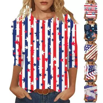 Женская повседневная модная футболка с круглым вырезом и рукавом три четверти, топ L бежевый