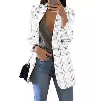 Женская повседневная модная куртка с длинными рукавами и лацканами с принтом, приталенная маленькая куртка на пуговицах XXXL