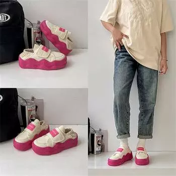 Женская повседневная модная обувь, уличная женская обувь на липучке, универсальная женская обувь сливового цвета, кроссовки 35 розовый