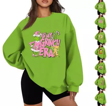 Женская повседневная модная однотонная толстовка с круглым вырезом и длинным рукавом реглан M