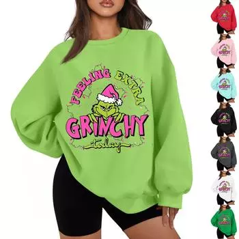 Женская повседневная модная однотонная толстовка с круглым вырезом и длинным рукавом реглан XXL