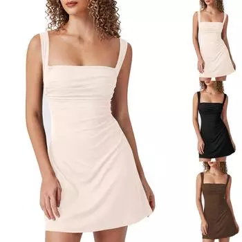 Женская повседневная модная сексуальная тонкая юбка с открытой спиной на талии L бежевый