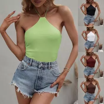 Женская повседневная модная сексуальная удобная крутая пуловер Свободная футболка Камзол L чёрный