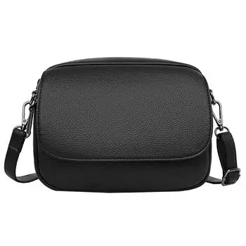 Женская повседневная модная сумка из натуральной яловой кожи, женская сумка-мессенджер, маленькая сумка через плечо, сумки через плечо для женщин, сумки чёрный