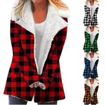 Женская повседневная модная свободная куртка с флисовым воротником и карманом, сохраняющая тепло S чёрный