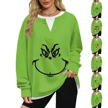 Женская повседневная модная толстовка с длинным рукавом и V-образным вырезом в стиле ретро с многослойным пуловером M винный