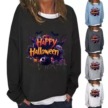 Женская повседневная модная толстовка с длинным рукавом и круглым вырезом, многослойный пуловер S белый