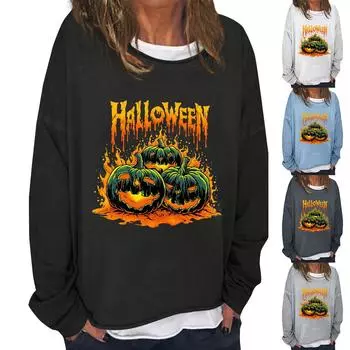 Женская повседневная модная толстовка с длинным рукавом и круглым вырезом, многослойный пуловер XXXL синий