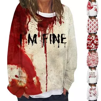 Женская повседневная модная толстовка с длинным рукавом и круглым вырезом, многослойный пуловер XXXL винный