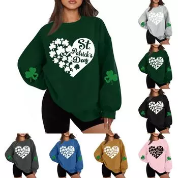 Женская повседневная модная толстовка с длинным рукавом и круглым вырезом XXL коричневый