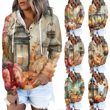 Женская повседневная модная толстовка с длинными рукавами и круглым вырезом с принтом XXL верблюд