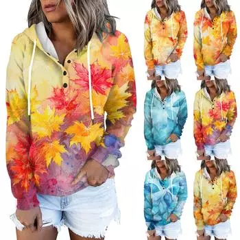 Женская повседневная модная толстовка с длинными рукавами и круглым вырезом с принтом S жёлтый