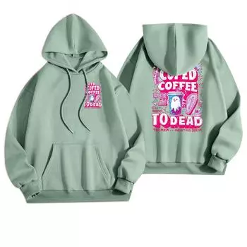 Женская повседневная модная толстовка с капюшоном и карманами с принтом на Хэллоуин XL