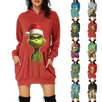 Женская повседневная модная толстовка с капюшоном и длинным рукавом с принтом L армия зеленый