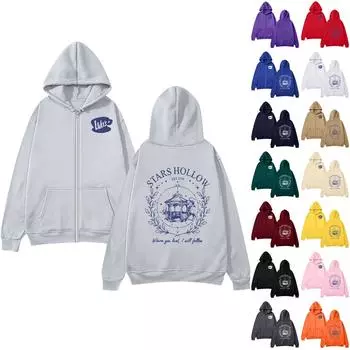 Женская повседневная модная толстовка с капюшоном и принтом, куртка на молнии XXL хаки