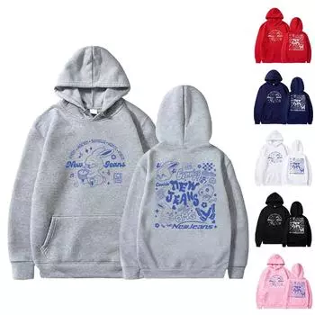 Женская повседневная модная толстовка с капюшоном и длинным рукавом с круглым вырезом и принтом L чёрный