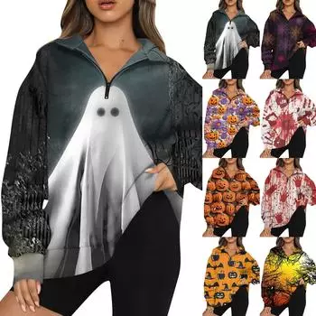 Женская повседневная модная толстовка с капюшоном и длинным рукавом с принтом на молнии XXXL золотой