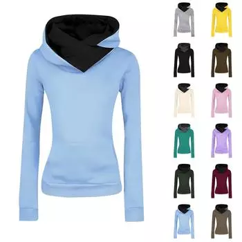 Женская повседневная модная толстовка с капюшоном, однотонная толстовка L армия зеленый