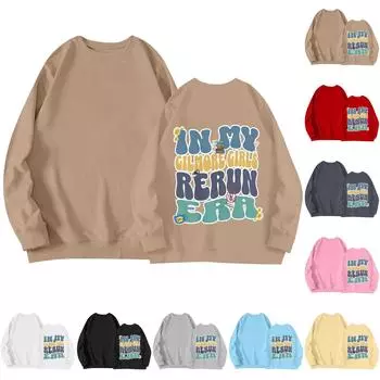 Женская повседневная модная толстовка с круглым вырезом и длинным рукавом, принтованная толстовка-пуловер L бежевый