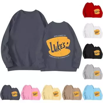 Женская повседневная модная толстовка с круглым вырезом и длинным рукавом, принтованная толстовка-пуловер L бежевый