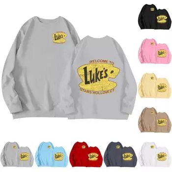 Женская повседневная модная толстовка с круглым вырезом и длинным рукавом, принтованная толстовка-пуловер L бежевый